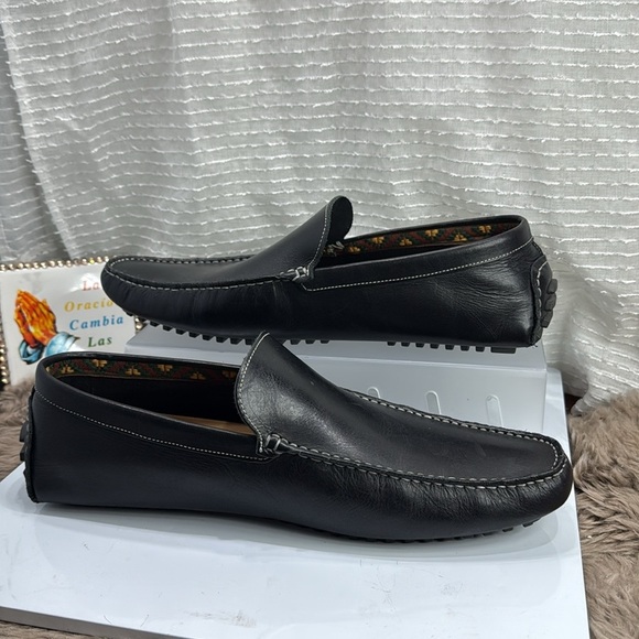 (C) DONALD PLINER VIC BLACK LEATHER DRIVING SHOES, Size 12 USD 275